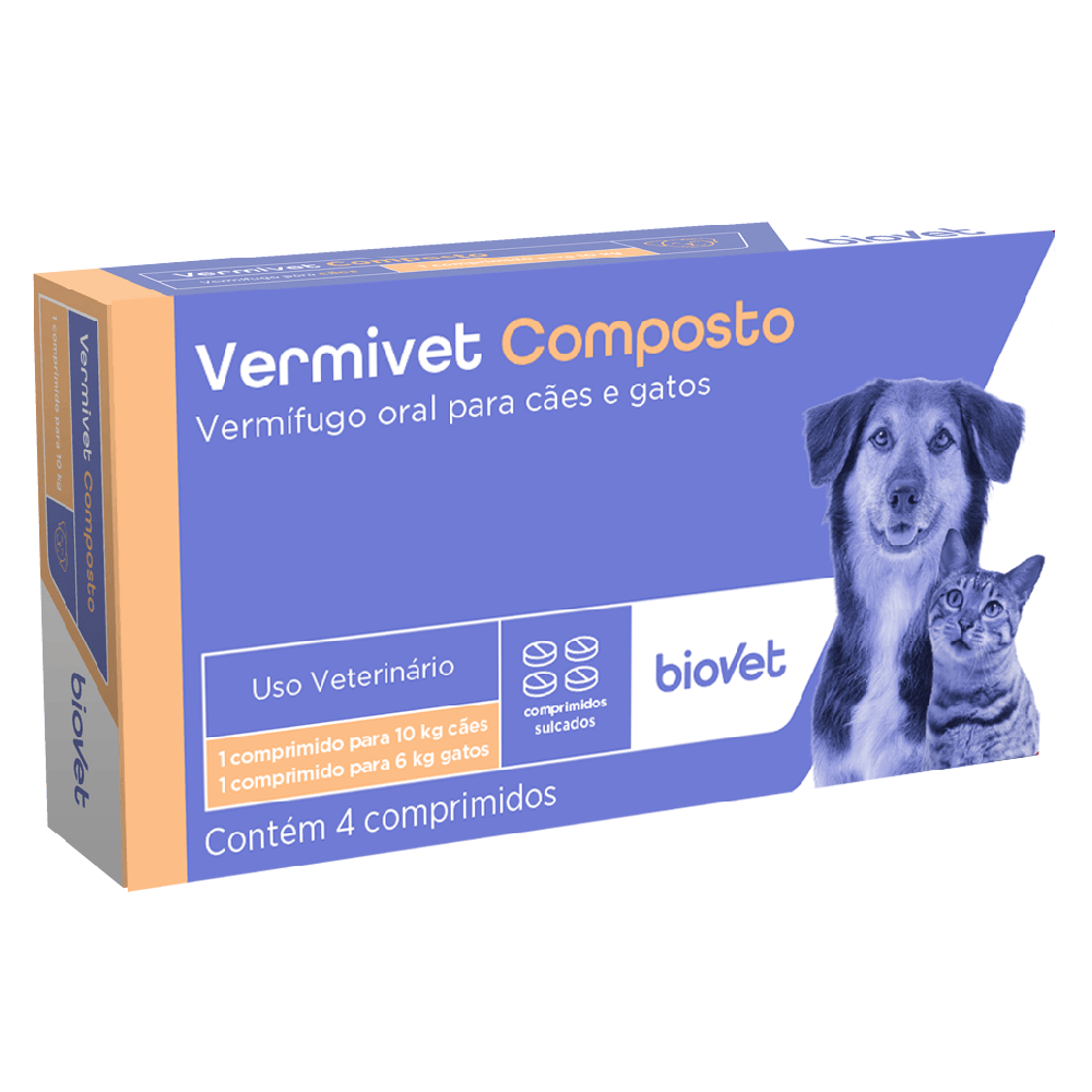 VERMIVET COMPOSTO 4 COMPRIMIDOS