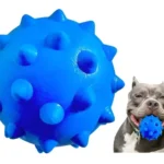 Bola borracha macia cravo 75mm azul
