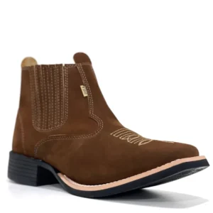Bota texana nobuck terra lisa quadrada N 41