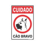 PLACA CUIDADO CACHORRO FEROZ