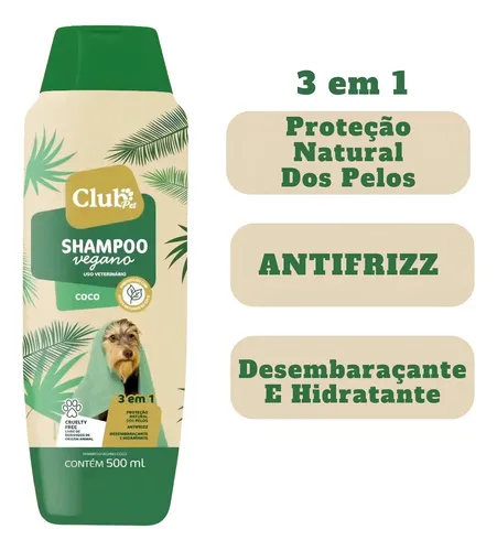 SHAMPOO COCO 3EM1 CLUBPET 500ML