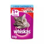 SACHE WHISKAS GATO CASTRADO CARNE 85G
